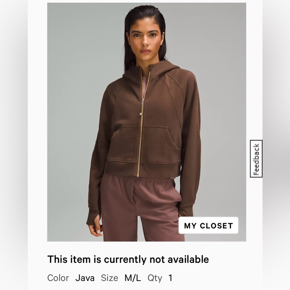 Lululemon scuba oversized full zip